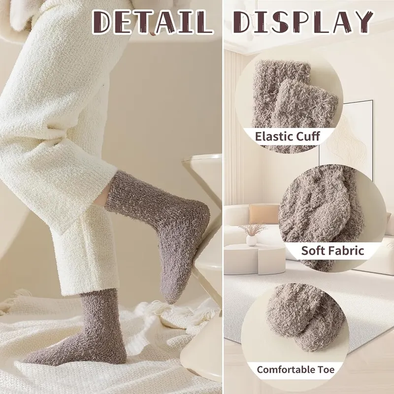 Passionbility Womens Fuzzy Socks Cozy Fluffy Winter – Indoor and sleep wear