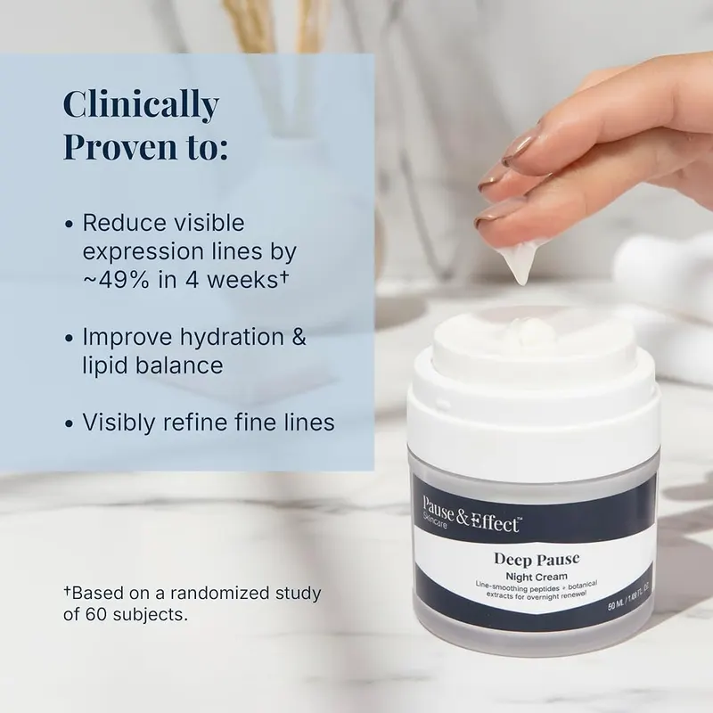Pause & Effect Peptide Night Cream – Targeted overnight peptide repair