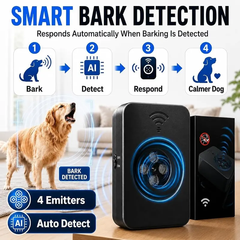 PawdTailEazy Dog Bark Deterrent Device – Automatic bark detection
