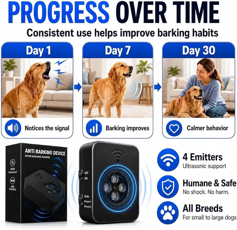 PawdTailEazy Dog Bark Deterrent Device – Fifty foot remote control