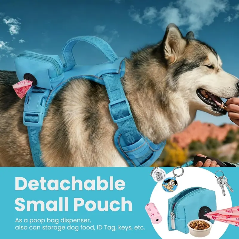 PawView No Pull Dog Harness Bondi Blue – Adjustable four point fit