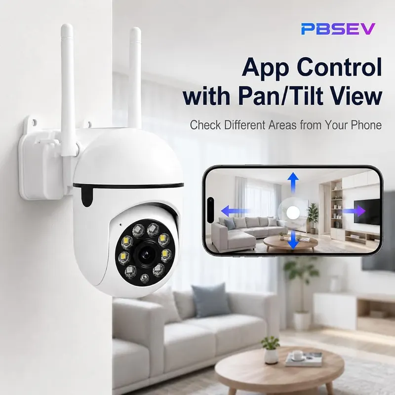 PBSEV Security Camera Indoor 1080P Wired – Clear Night Vision for Day and Night Use