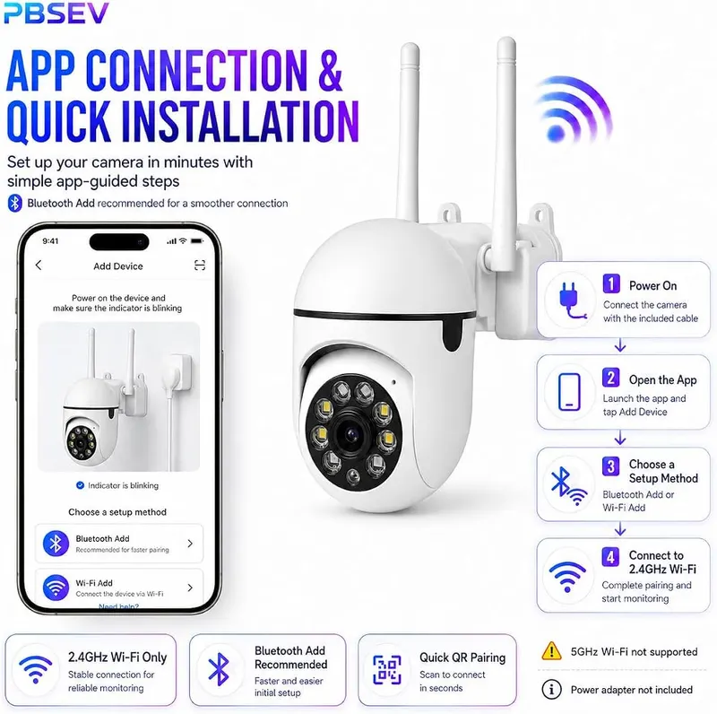 PBSEV Security Camera Indoor 1080P Wired – product photo 7 of 9