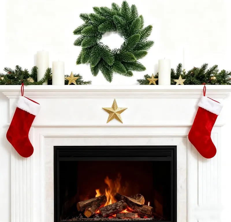 PE Evergreen Christmas Wreath 8 Inch Pine – product photo 2 of 7