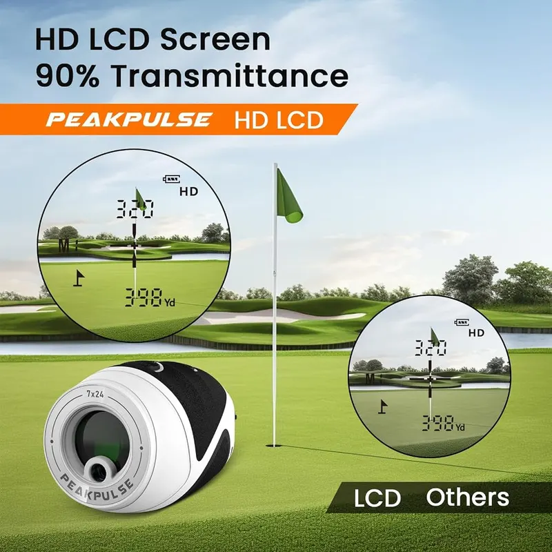 PEAKPULSE Golf Range Finder 7X Mini Pocket – Rechargeable battery design