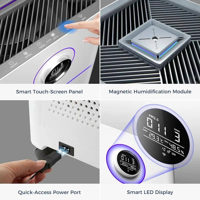 PEIKETAO Large Air Purifier – Sleep Mode with dimmed display