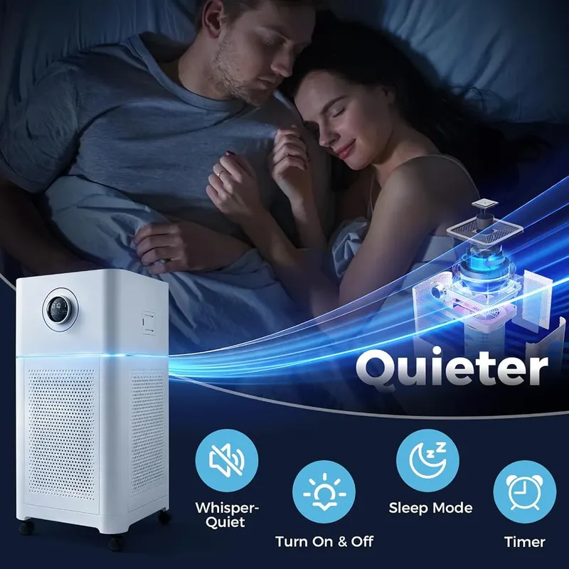 PEIKETAO Large Air Purifier – Child lock and 2/4/8 hour timer
