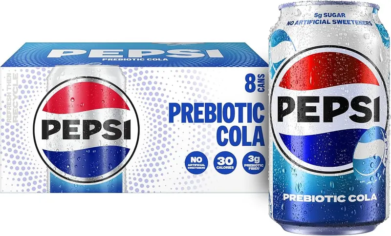 Pepsi Prebiotic Cola 12 Fl Oz (Pack of 8)