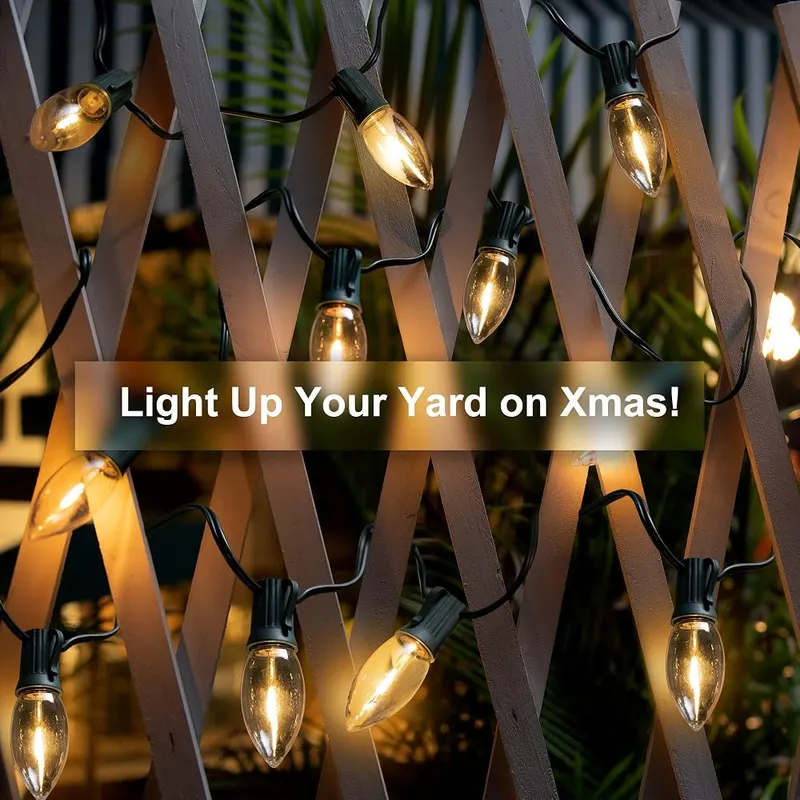 PerPaiMe C9 Christmas Pathway Lights Outdoor – Ground stakes for walkway lines