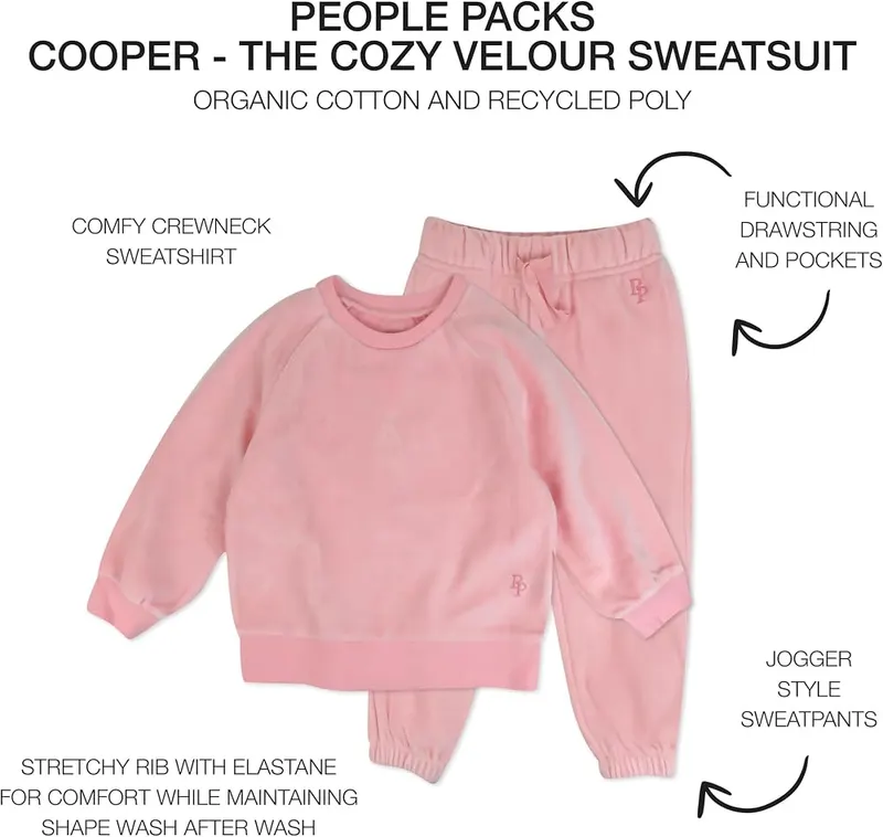 Pet Passion Cooper II Velour Sweatsuit – Crafted from soft and plush organic cotton