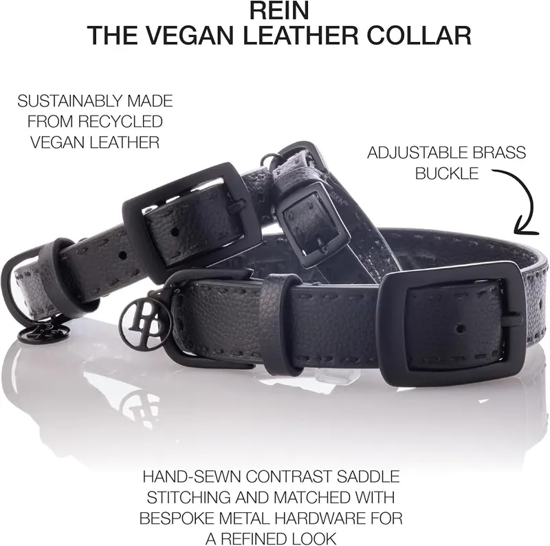 Pet Passion Rein Dog Collar – Crafted from soft, high-quality vegan leather, the Rein
