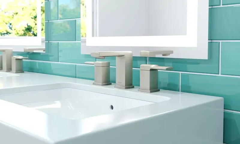 Pfister Deckard 3-Hole Widespread Brushed Nickel Bathroom – Push & Seal Drain