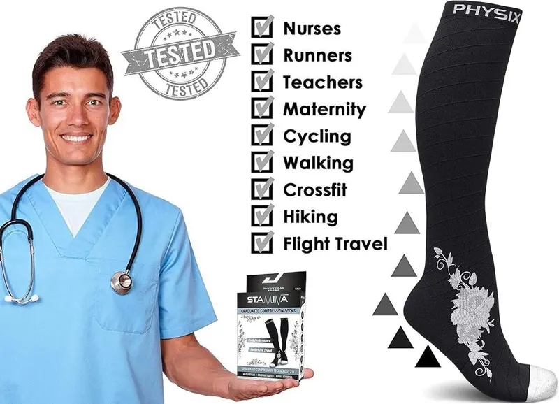 Physix Gear Sport 3 Pairs of Compression Socks – Grab Control of Your Wellbeing in Style