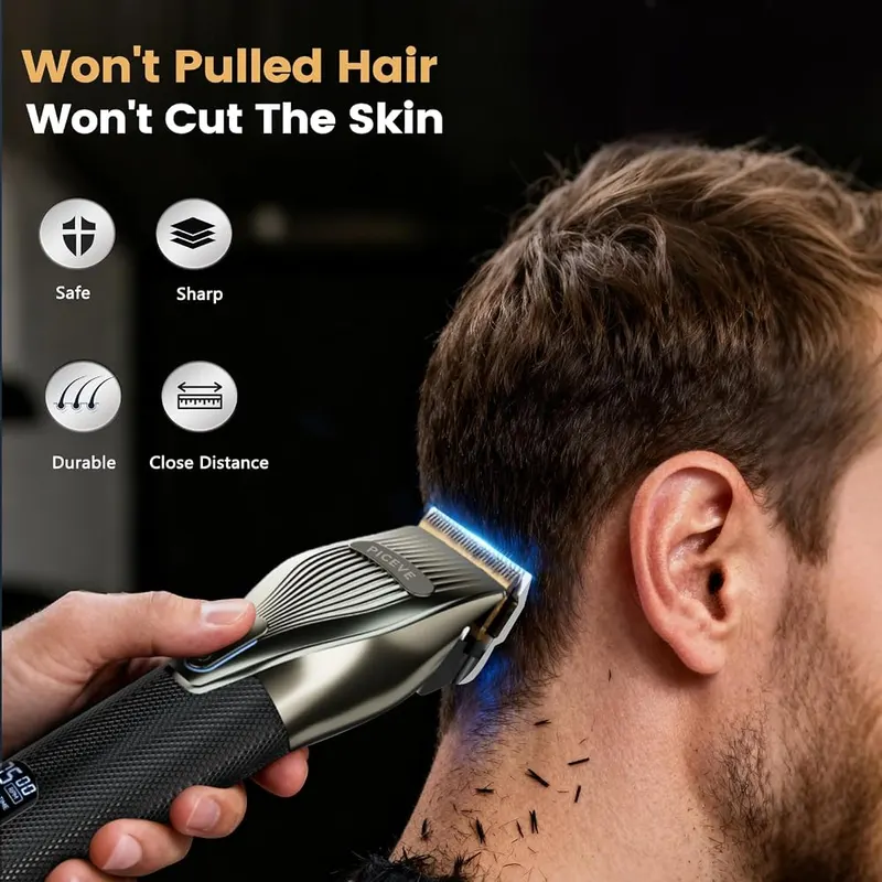 piceve Hair Clipper – Eight guide combs, 1.5 to 19mm