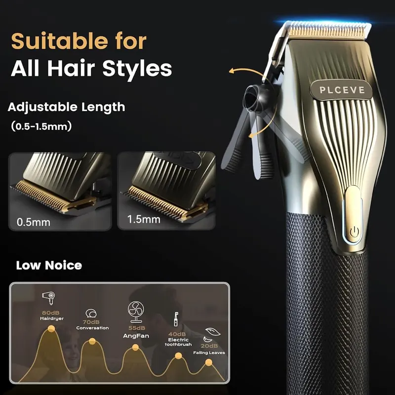 piceve Hair Clipper – 7500RPM motor with detachable blades