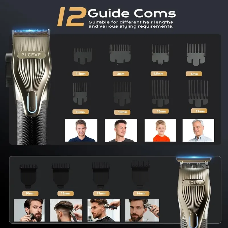 piceve Hair Clipper – LCD showing speed and battery
