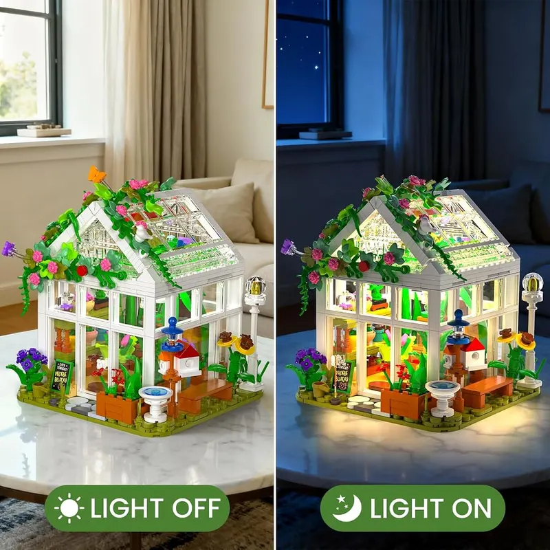 PIKARO Flowers House Building Set – 779 piece flower house building kit