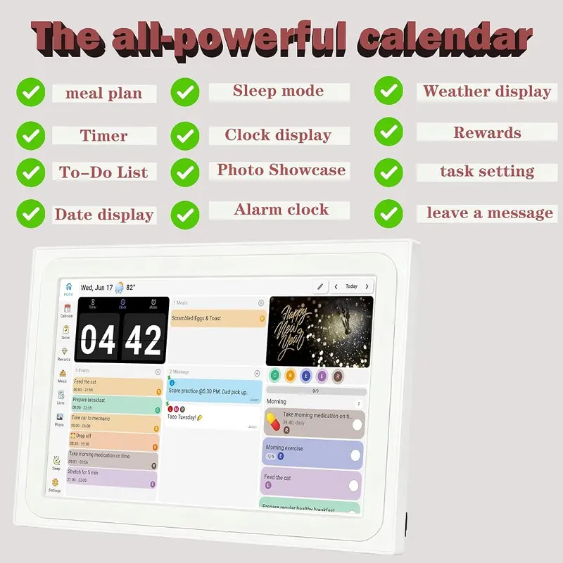 PixelKing 10.1″ Smart Touch Screen Digital Calendar – product photo 9 of 9