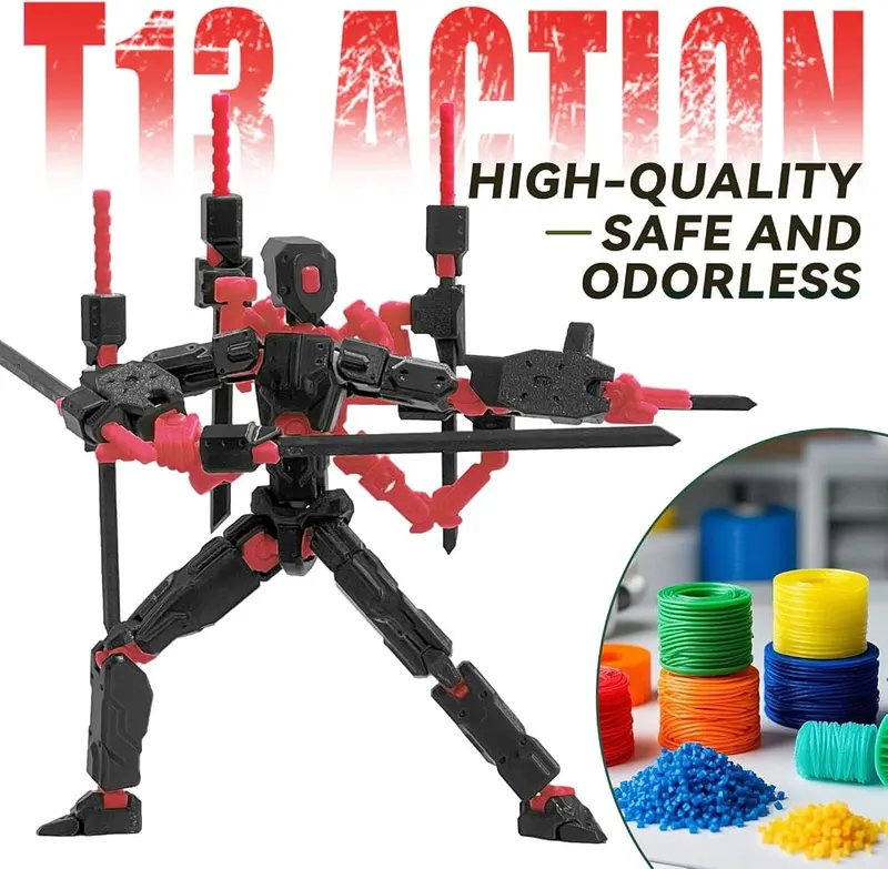 PkghoKids 8 inch T Assembly Completed Action 3D – Fully Articulated for Dynamic Action