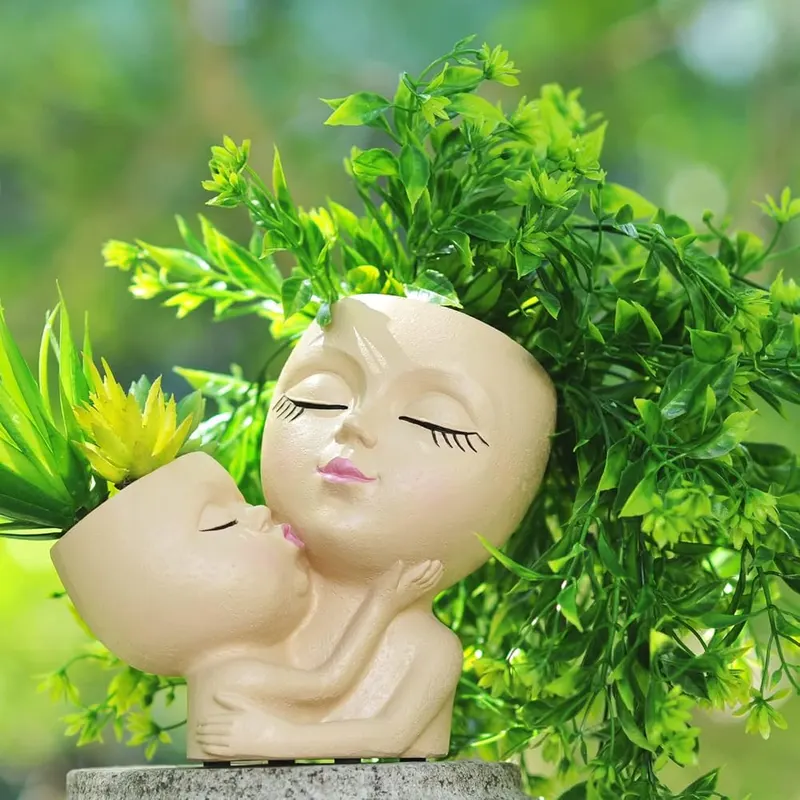 PlotX Head Planter Mother and Child Cute
