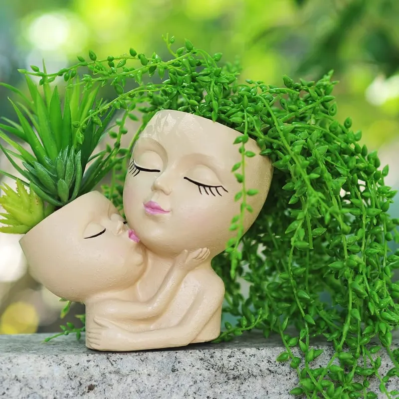 PlotX Head Planter Mother and Child Cute – High Quality