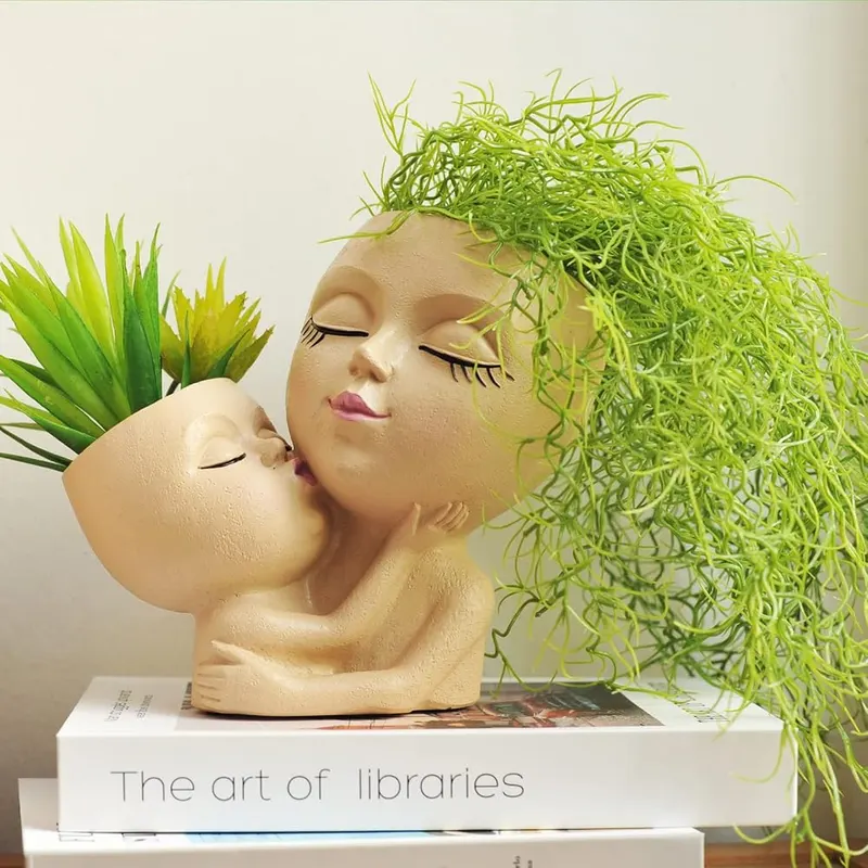 PlotX Head Planter Mother and Child Cute – product photo 7 of 7