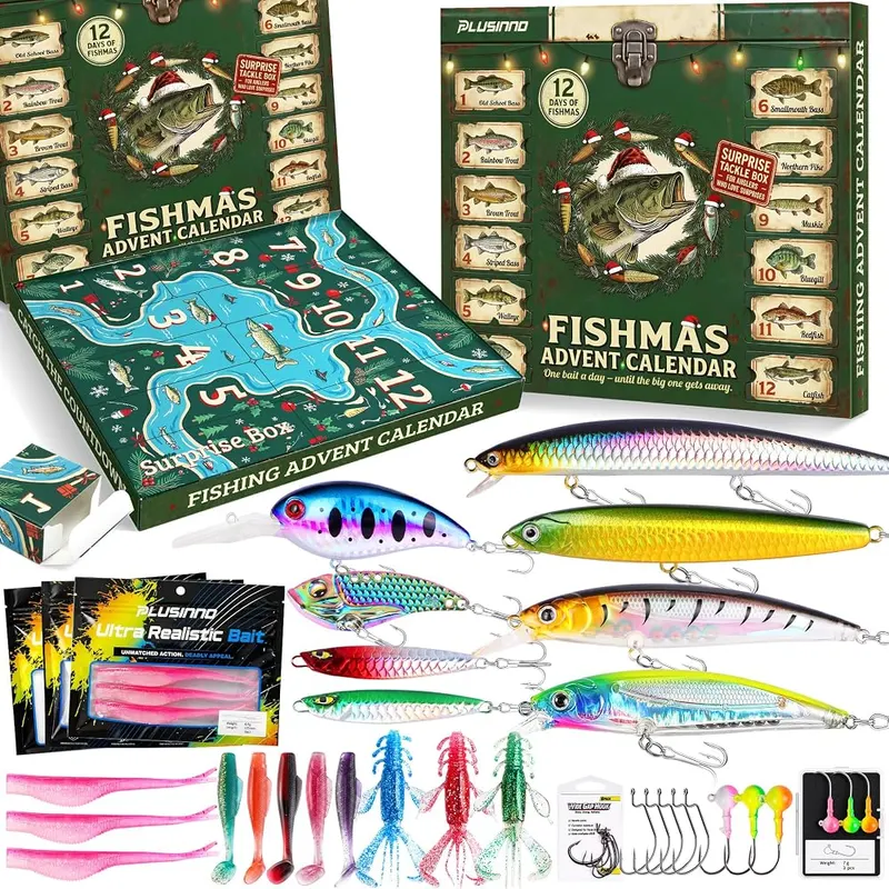 PLUSINNO Fishing Advent Calendar 2026 in 12-Fishing Advent Calendar