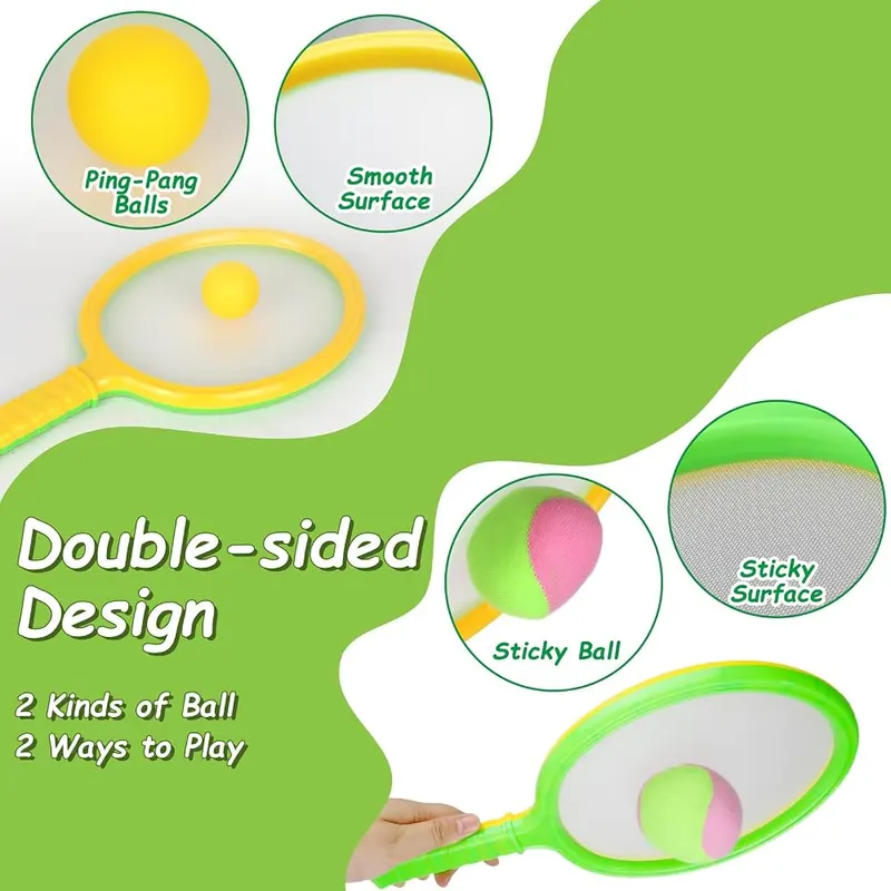 Pluspace Sticky Toss and Catch Ball Game – Comfortable handle grip without straps