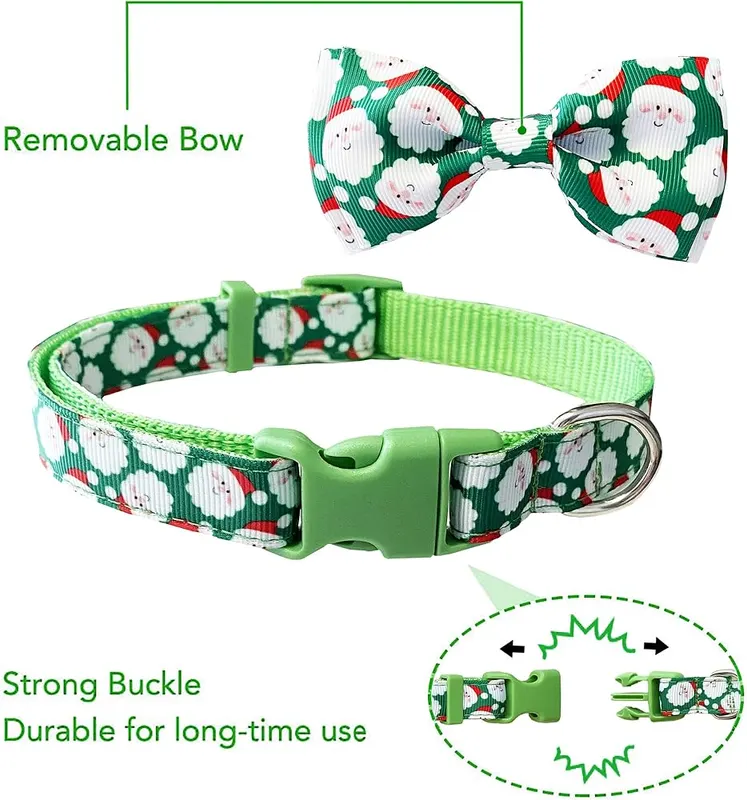 Pohshido Christmas Dog Collars – Adjustable Size