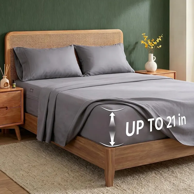 Popfavor Deep Pocket King Sheet Set