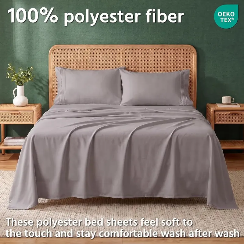 Popfavor Deep Pocket King Sheet Set – Cooling and breathable fabric