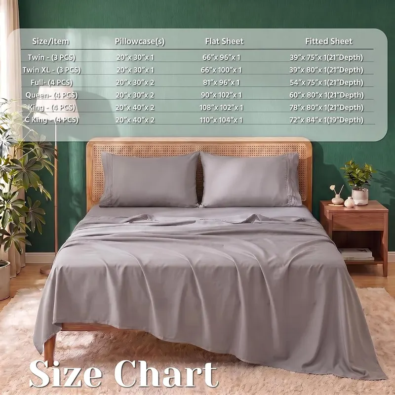 Popfavor Deep Pocket King Sheet Set – Moisture wicking material properties