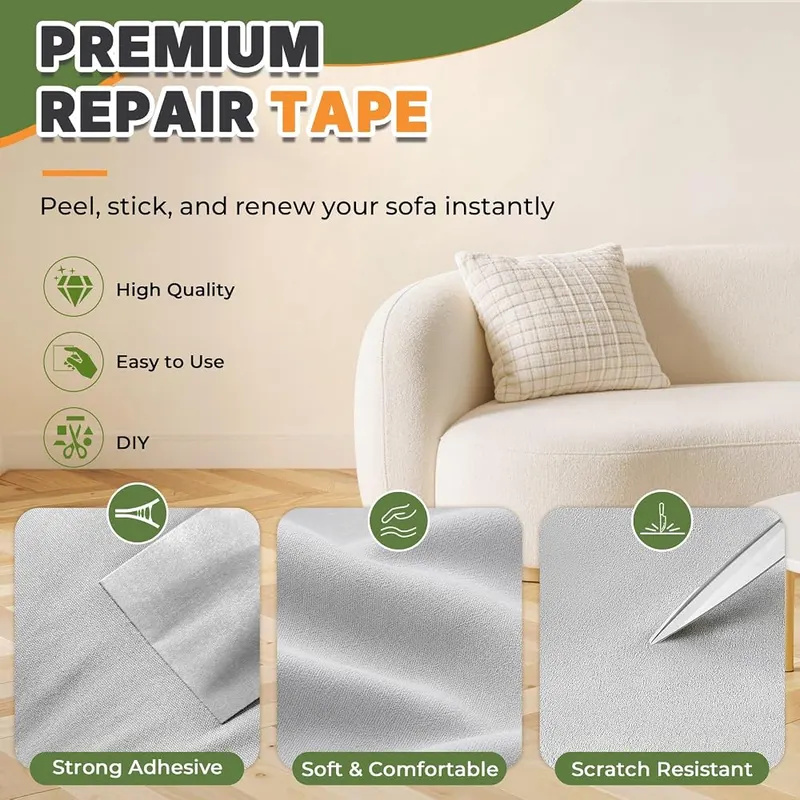 POSGUO Self Adhesive Couch Patch Repair Fabric Brown – Brown velvet patch fabric