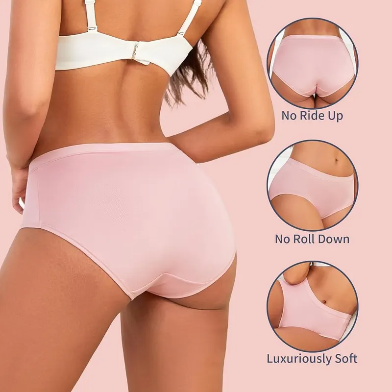 PPBYS Womens Underwear Pack 6Packs – Moisture-wicking breathable fabric