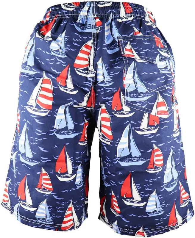 PREFER TO LIFE Board Shorts – 100% Polyester (NO STRETCH, NO MESH LINER)- Machine