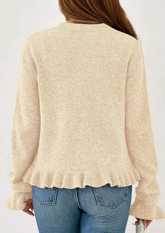 PRETTYGARDEN Womens Ruffle Button Down Cardigan Sweaters – Button-front or open styling