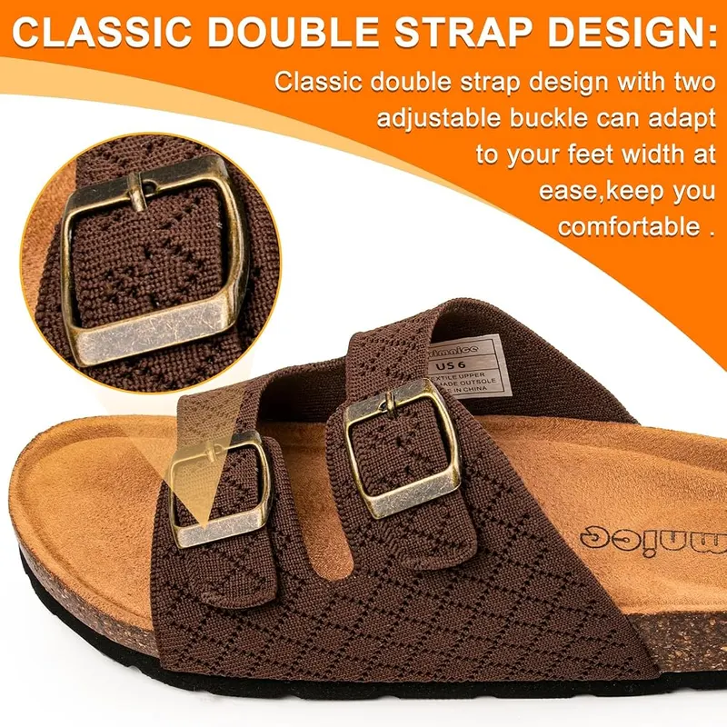 PRIMNICE Cushion Footbed Double Straps Comfort Knitted – product photo 4 of 6