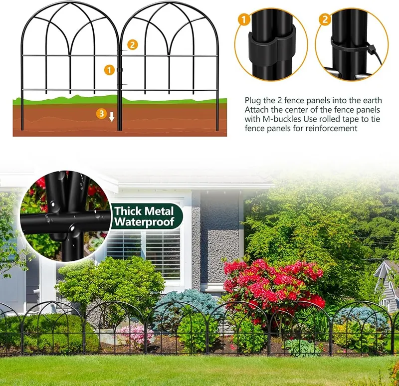 promitop Decorative Garden Fence – Rust resistant coated metal