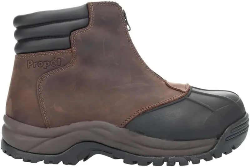 Propét Men’s Blizzard Work Waterproof Boots in Brown