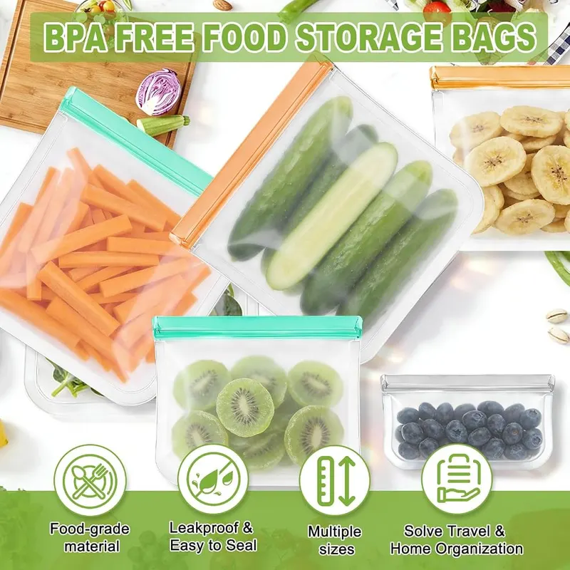 PTAZSCTC 12 Pack Silicone Bags – Eco-Friendly & Cost-Effective Choice