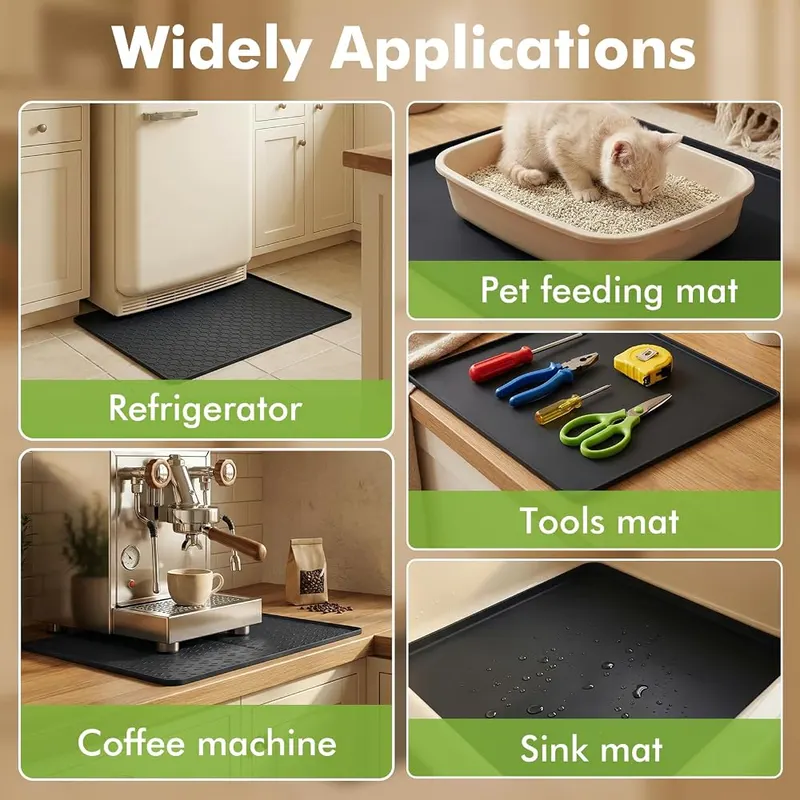 PTAZSCTC Fridge Mats with Raised Edge – 3 Styles & 6 Size Options