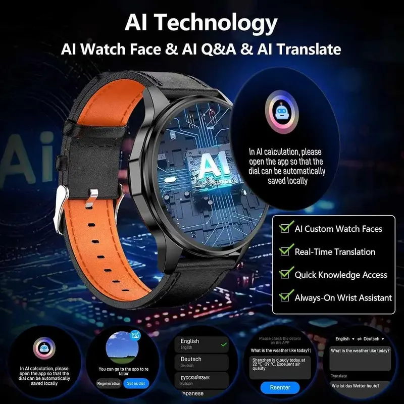 PUBU Smart Watch for Men Built-in GPS – Bluetooth Call & Message Functionality