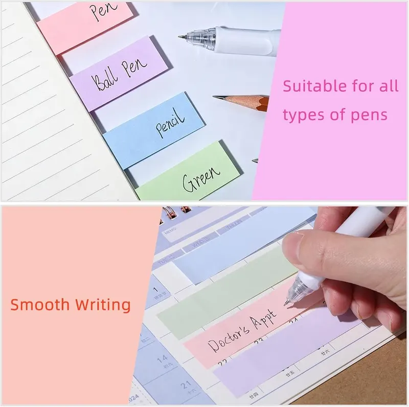 PulsePine Sticky Index Tabs & Sticky Notes – Assorted Sizes & Vibrant Colors