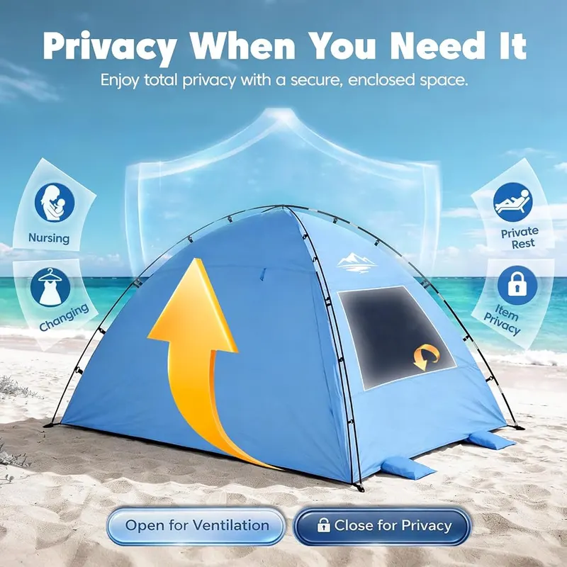 Purebox Beach Tent Sun Shelter Sky Blue – 360 degree airflow design