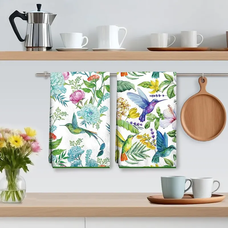 Pureking Hummingbird Tea Towels – High density soft woven microfiber