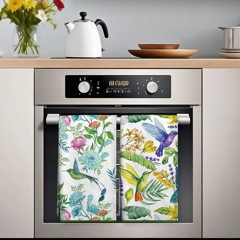 Pureking Hummingbird Tea Towels – Set of two decorative towels