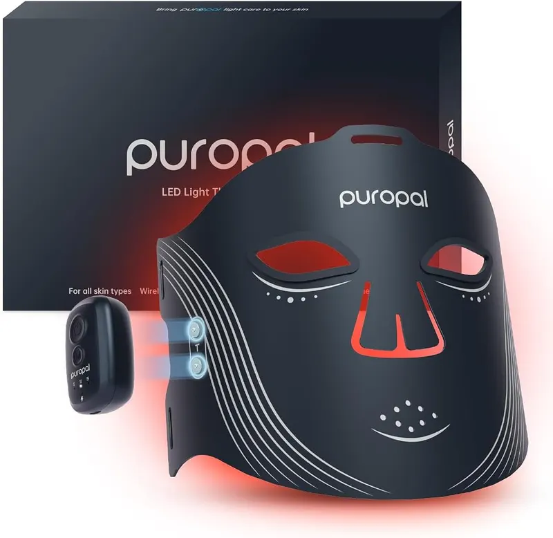 Puropal Red Light Therapy Mask in Black-controller X 1