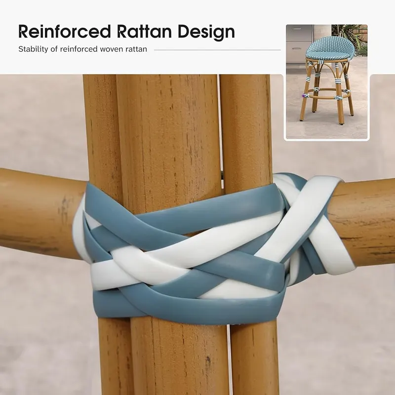 PURPLE LEAF Outdoor Oversize Counter Stool Patio Barstool – product photo 8 of 9