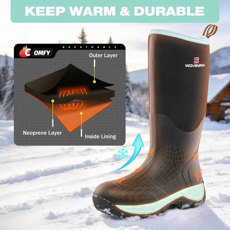 PW WOVENPAK Rubber Boots – Safety Design & Versatile Use