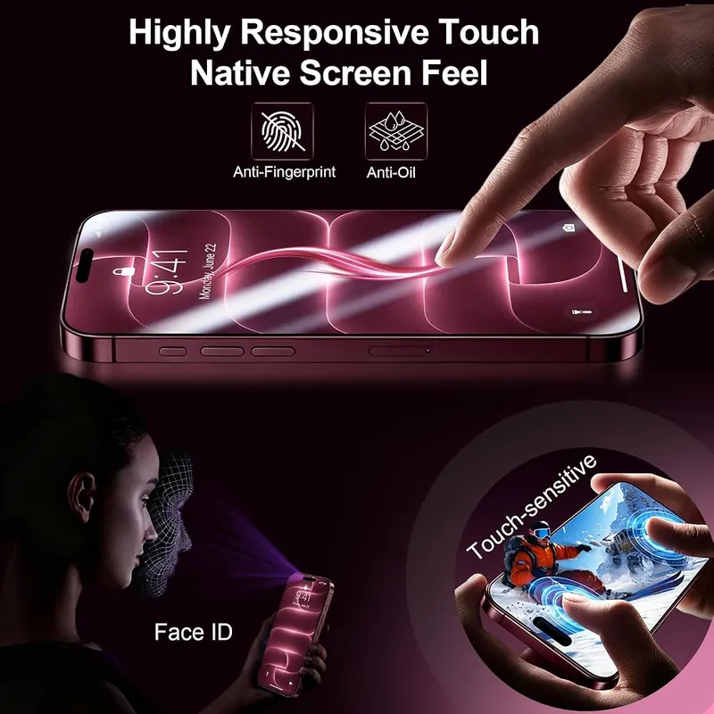 QHOHQ for iPhone 18 Pro Max Screen – Case-friendly screen protector fit